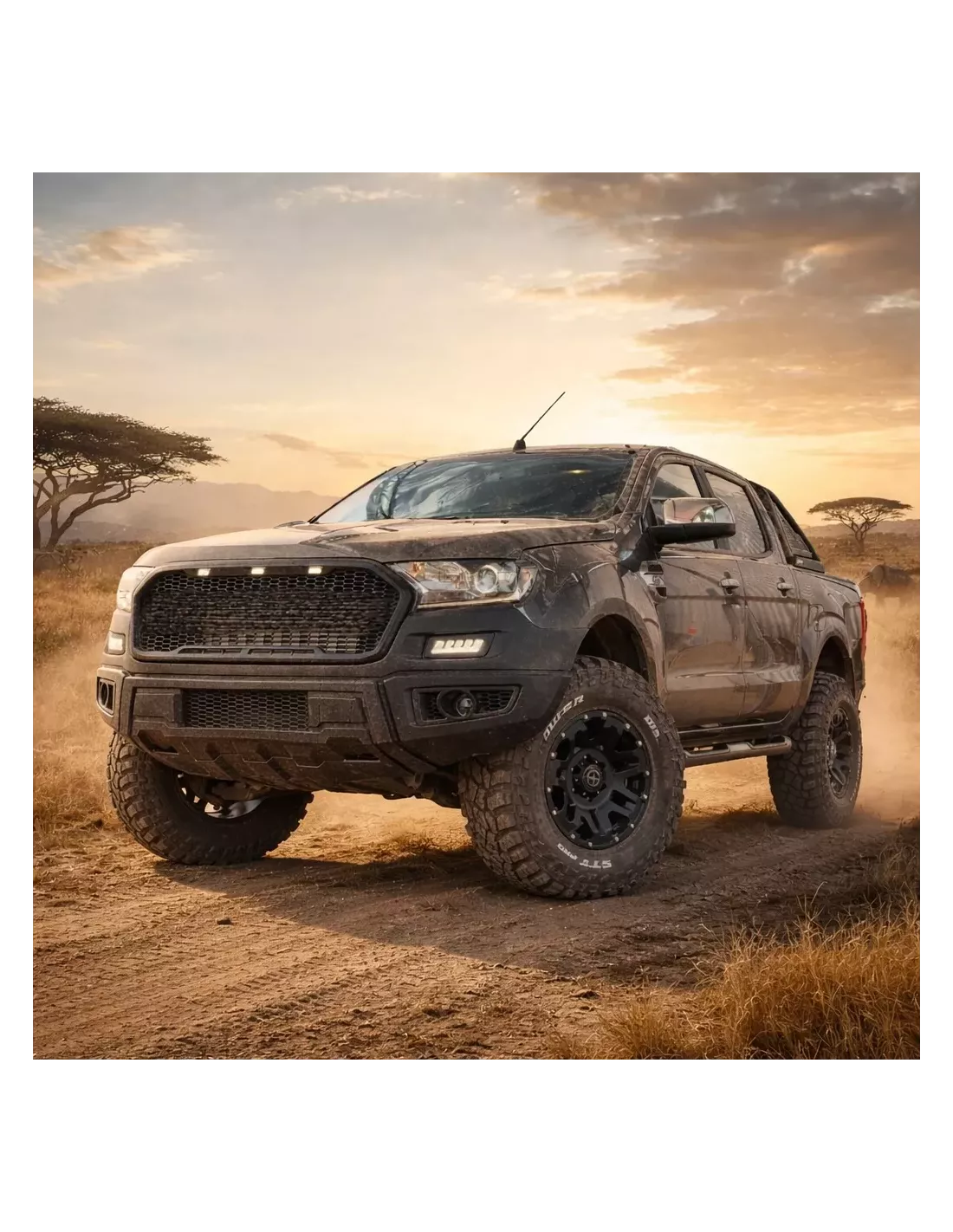 Spring bumper kit type Raptor Ford Ranger 2016-2022 + LED grille