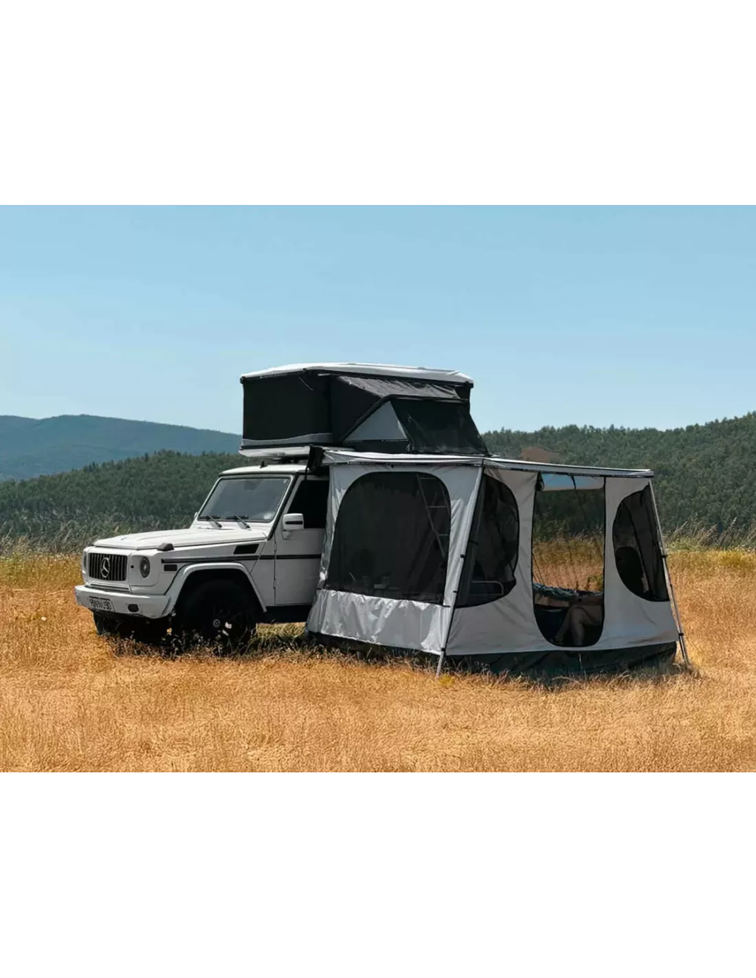 Kopie von Kopie von kopie von Advanced Regen und Sonnenschutz James Baroud für Odyssey M und L Dachzelt