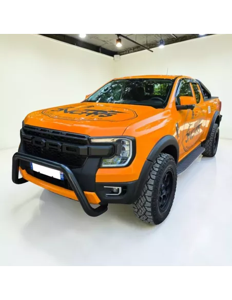 Pare-buffle Ford Ranger 2023 noir acier 76 mm