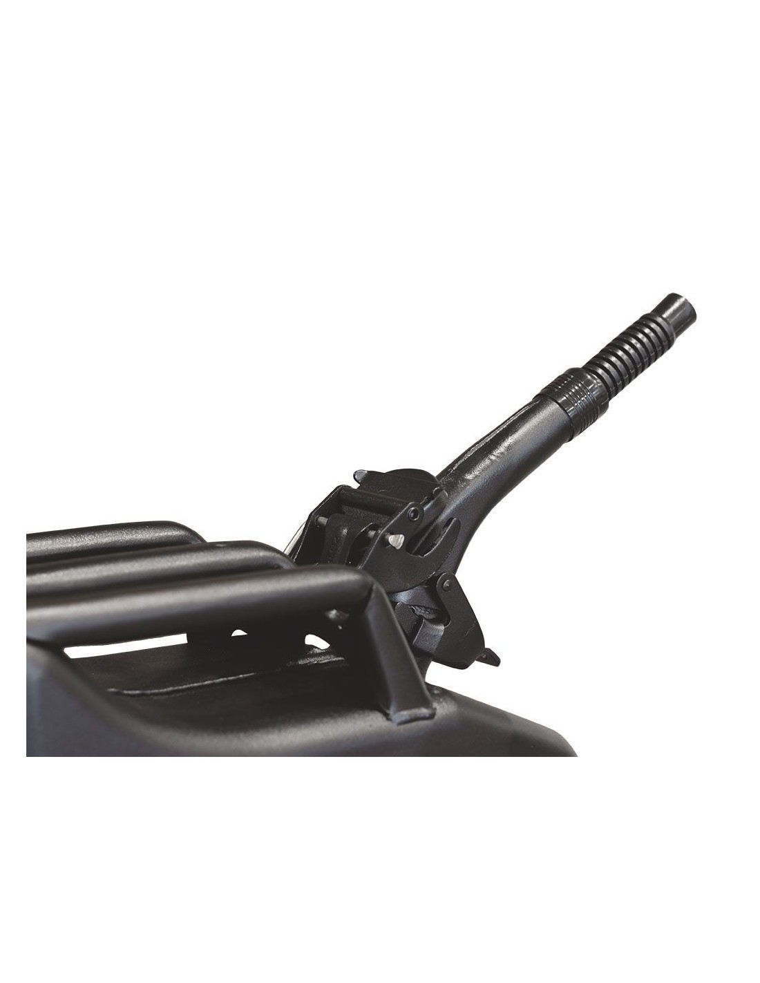 Metal pourer with rubber tip