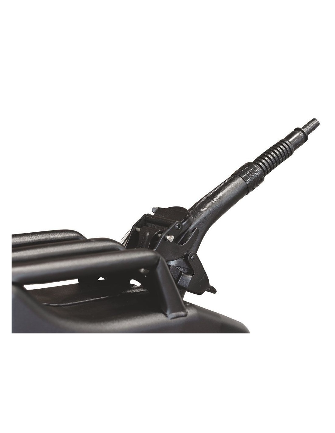 Metal pourer with rubber tip