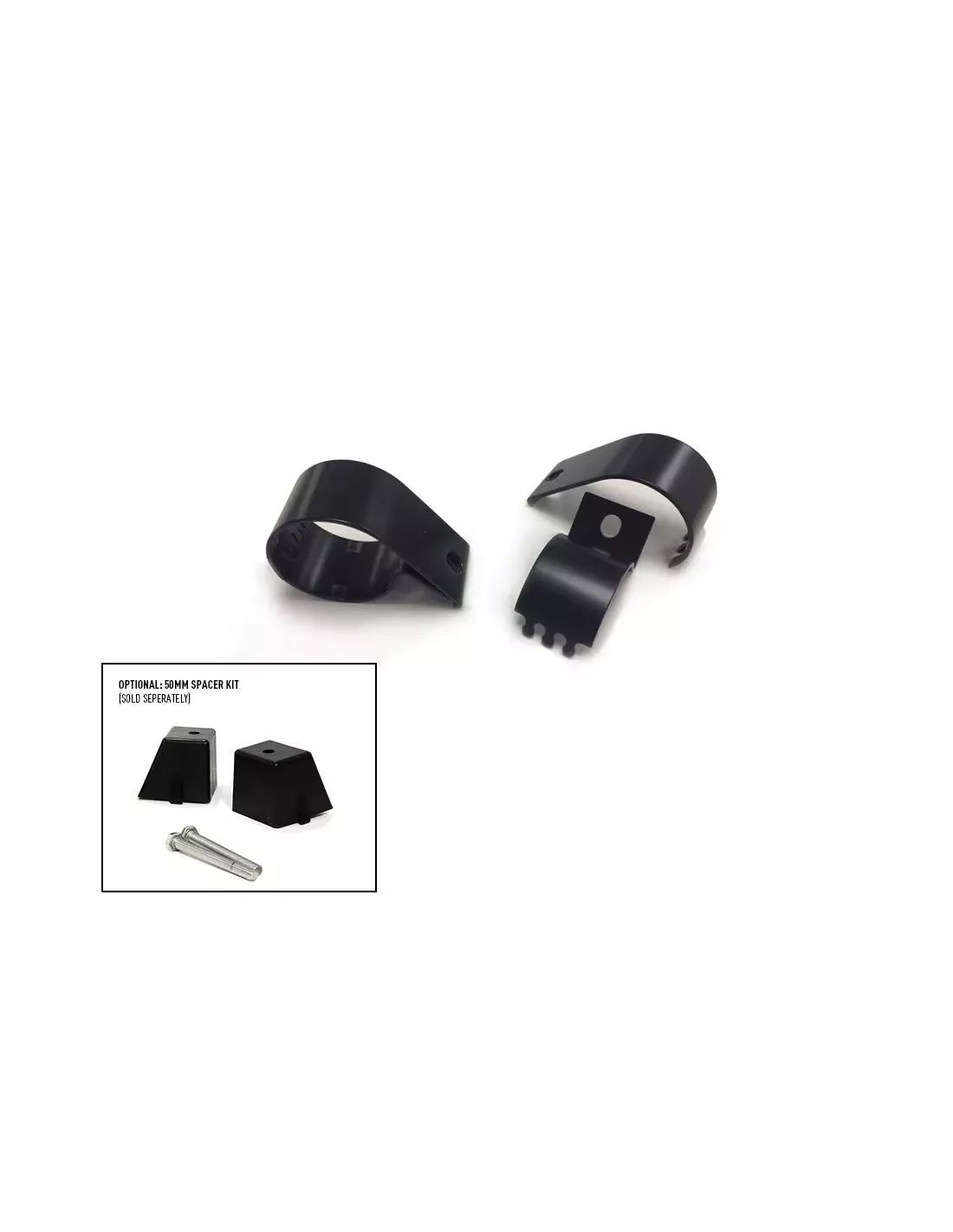 kit 2 LED Lazer Lazer Sentinel 7 Schwarz 76 mm Tragbalken