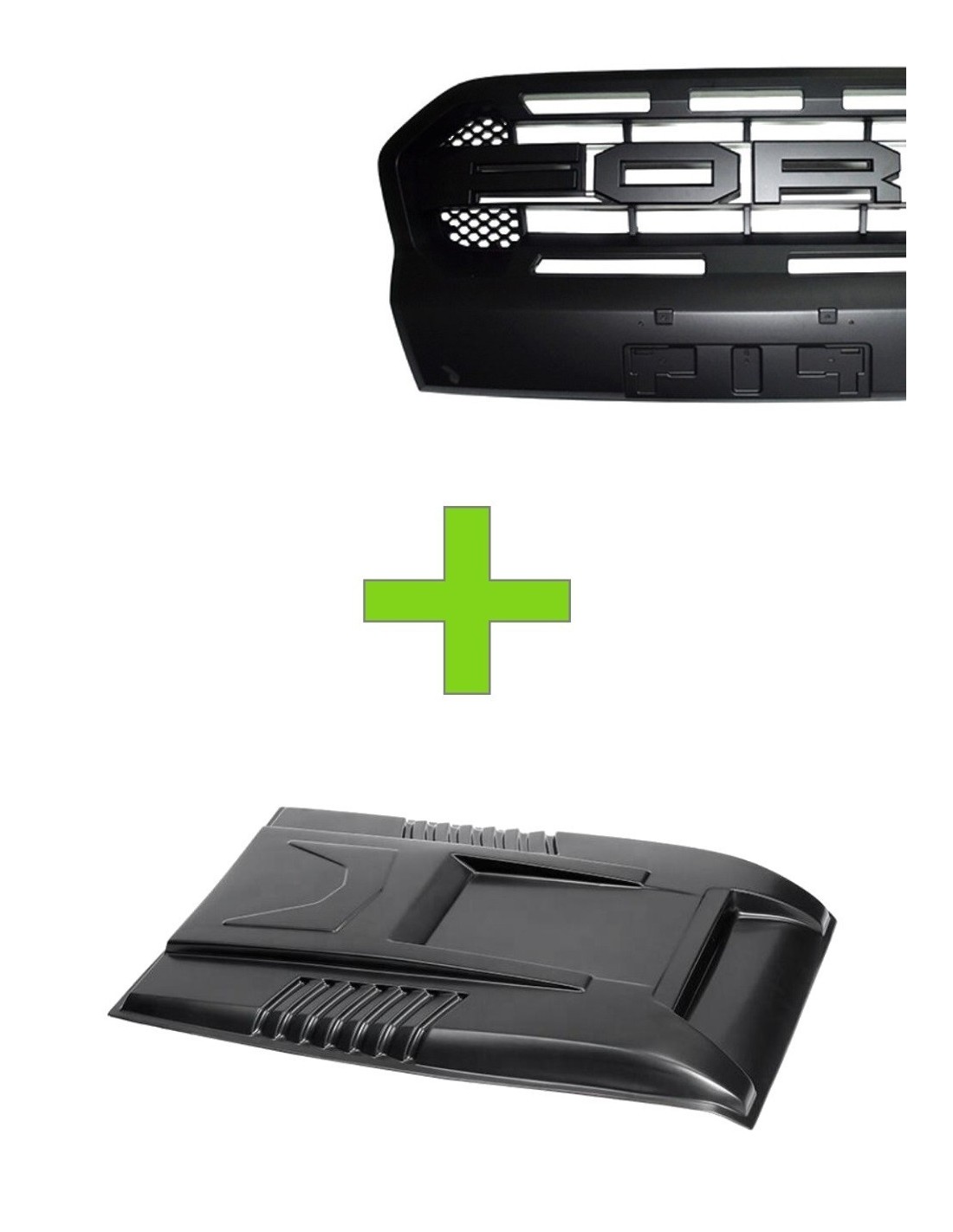 Pack calandre + prise d'air capot type 2 pour Ford Ranger 2016-2022