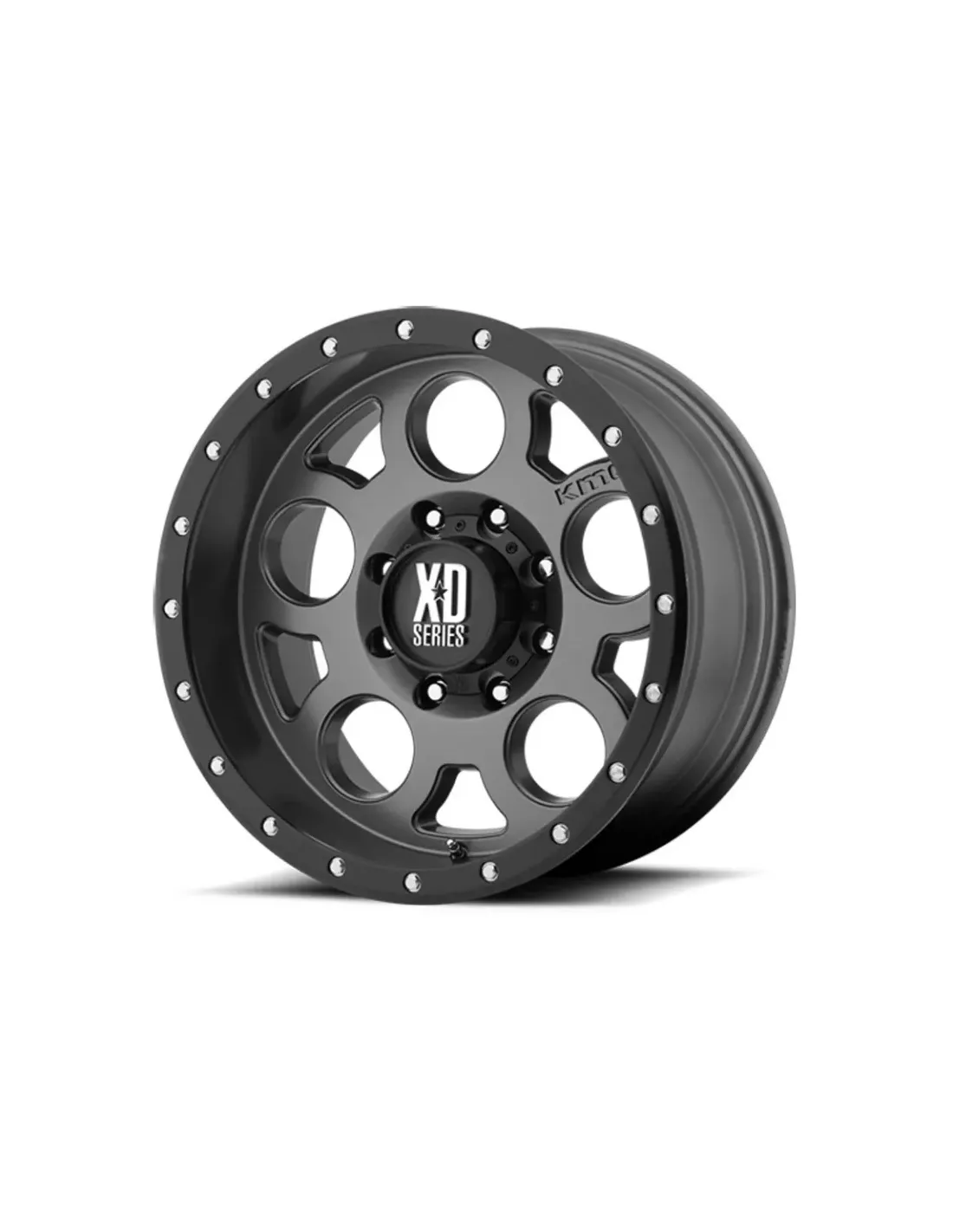 Jante KMC XD126 9x17 6x139.7 ET-12 gris mat pour 4x4 et pickup