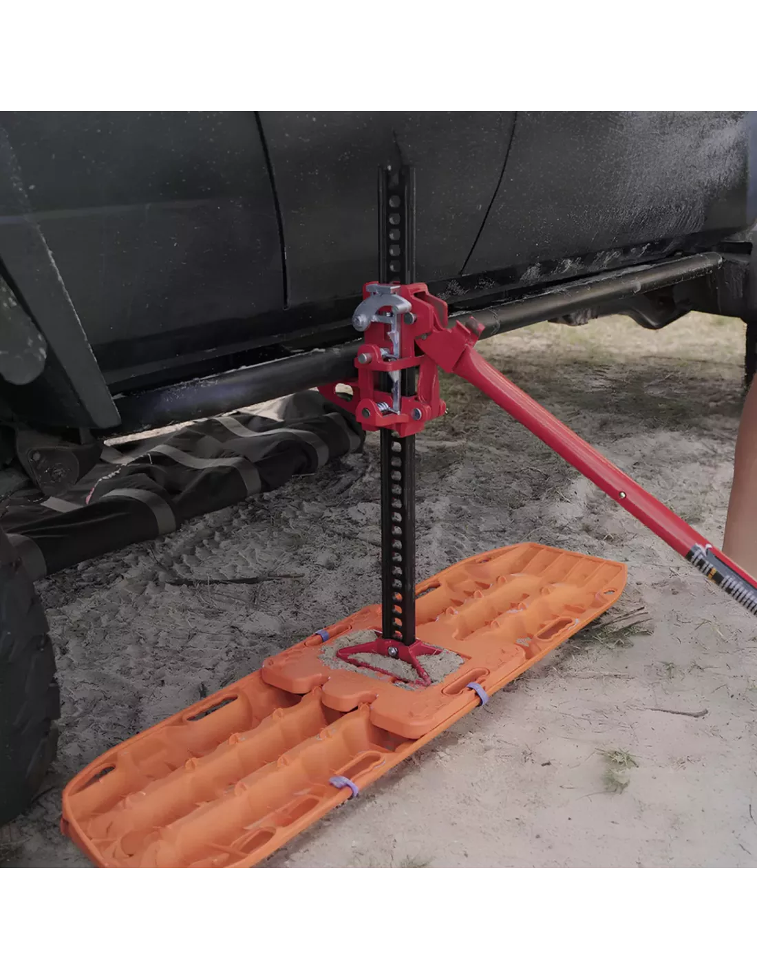 Plaque Jaxbase Maxtrax orange – Base cric Hi-Lift off-road