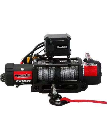 Treuil 12500 lbs T-MAX EW-12500S 12V 5665 kg corde synthétique