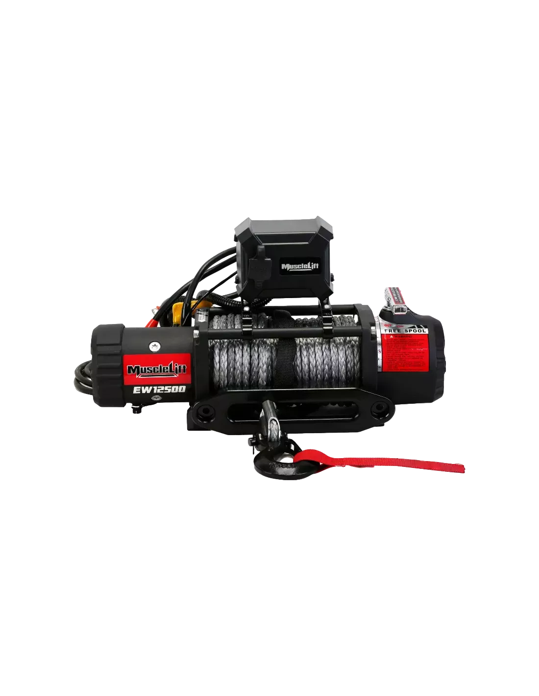 Treuil 12500 lbs T-MAX EW-12500S 12V 5665 kg corde synthétique