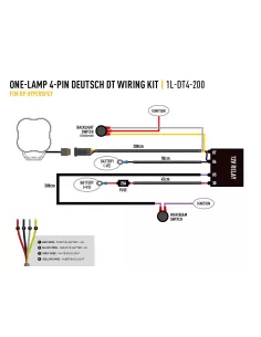 KIT DE CÂBLAGE UNE LAMPE (4-BROCHES, DEUTSCH DT, 12V) 2