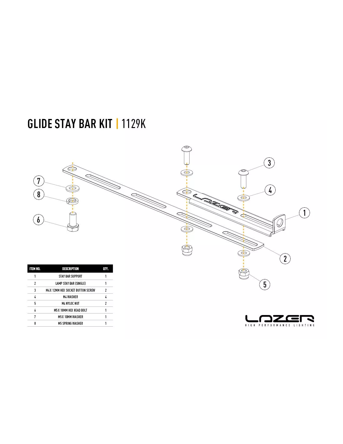 BARRE DE STABILISATION LAZER (GLIDE)