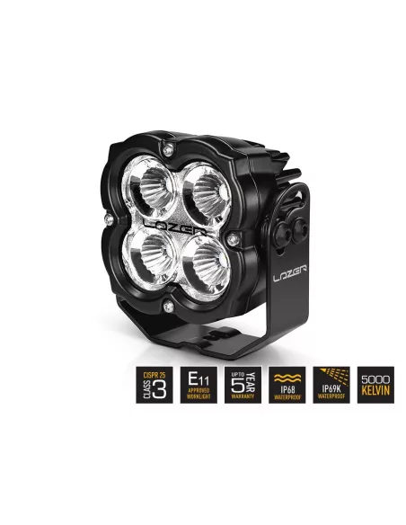 PHARE LED LAZER UTILITY-80 Gen2 NOIR - FIXATION SLIM - ADR A