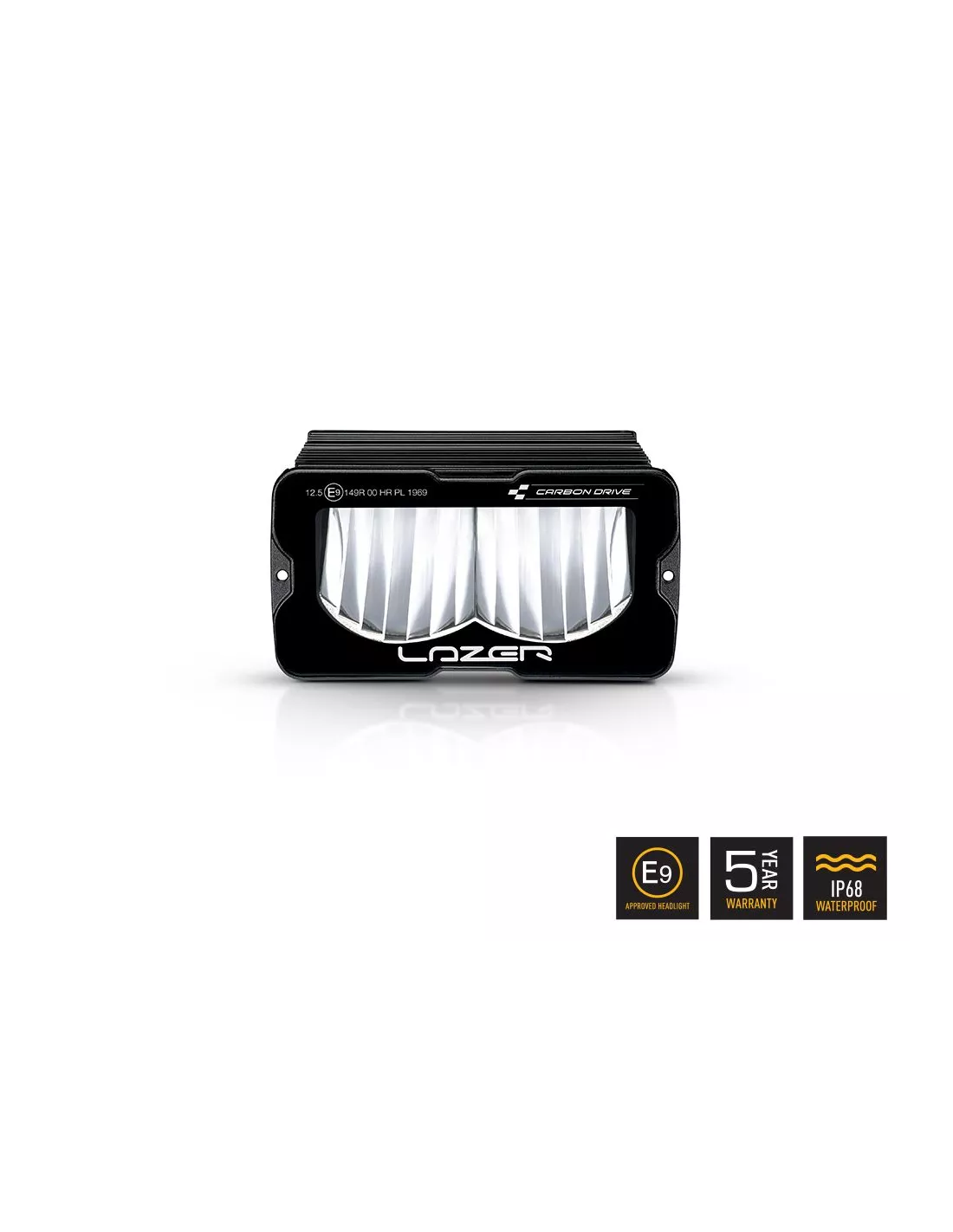 PHARE LED LAZER CARBON-2 DRIVE (MODE FEU JAUNE)