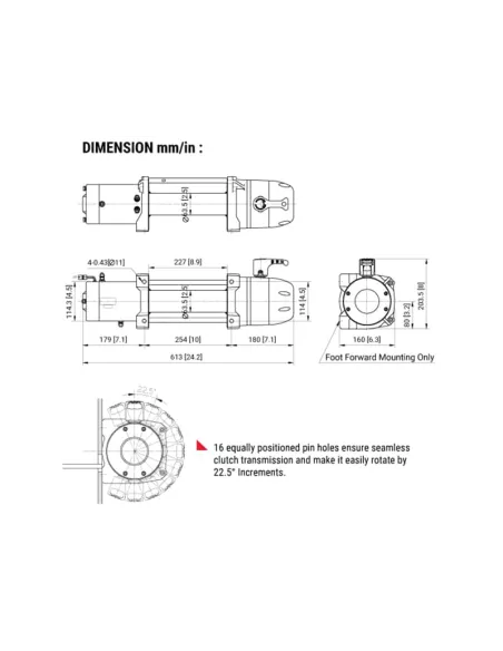 TREUIL COMEUP SLIM 12.5 RS (5670 KG) 12V - Corde synthétique