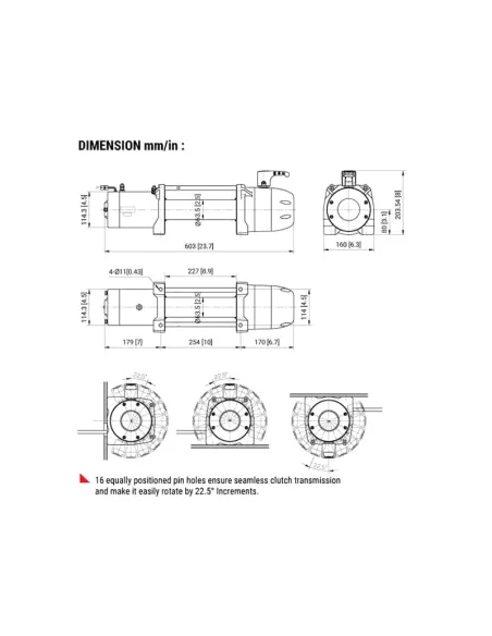 TREUIL COMEUP SLIM 9.5 RS (4309 KG) 12V - Corde synthétique