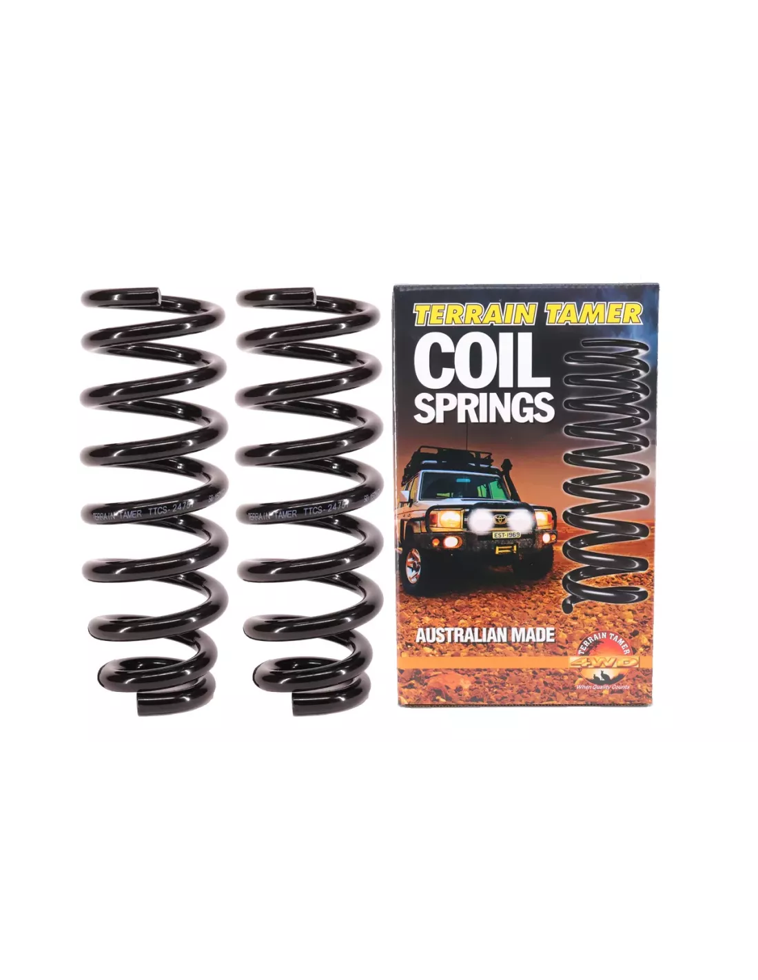 Ressorts hélicoïdaux avant relevés 25 mm 100 kg 4 cyl