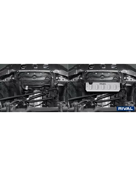 PLAQUE PROTECTION RIVAL BARRES DIRECTION NISSAN PATROL 2016-