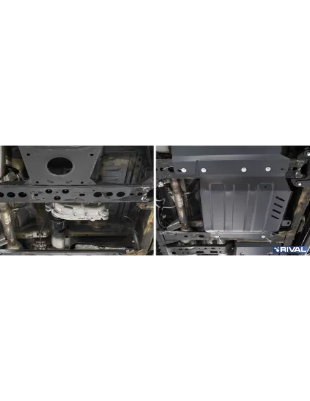 PLAQUE PROTECTION 3 mm RIVAL ACIER BOÎTE TRANSFERT NISSAN NA