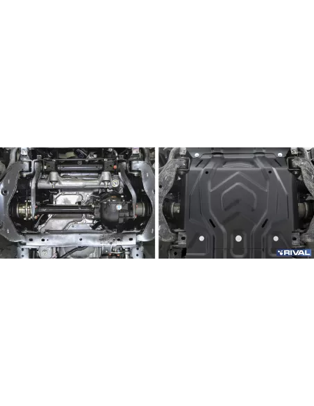PLAQUE PROTECTION 3 mm RIVAL ACIER MOTEUR FIAT FULLBACK 2016