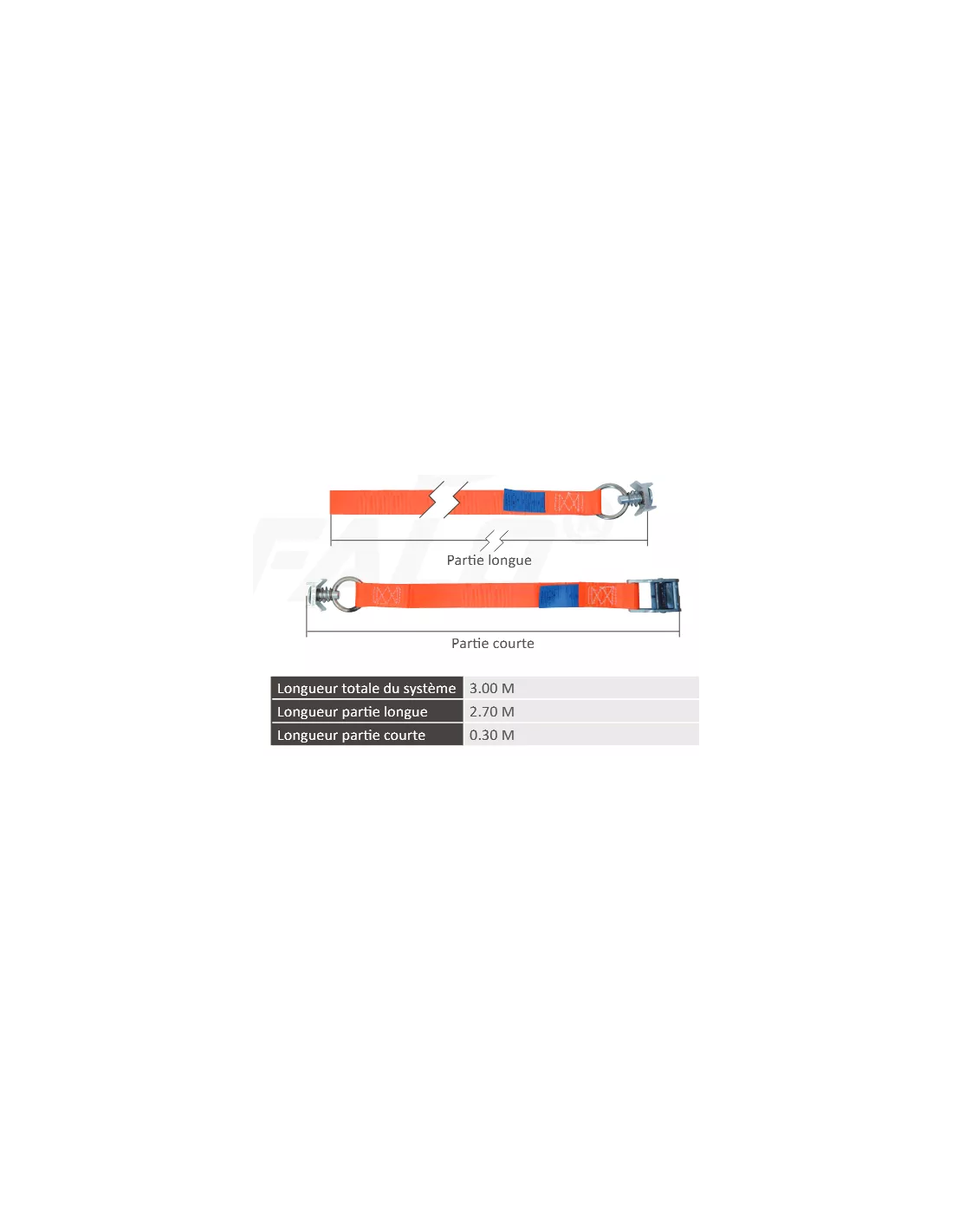 SANGLE ARRIMAGE BOUCLE A CAME PIONS AERO 25mm x 3M / RR 500k