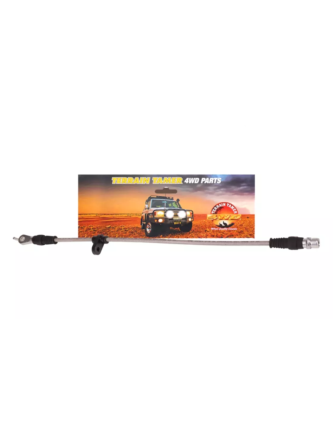 Durite de frein tressée avant gauche +50mm Terrain Tamer