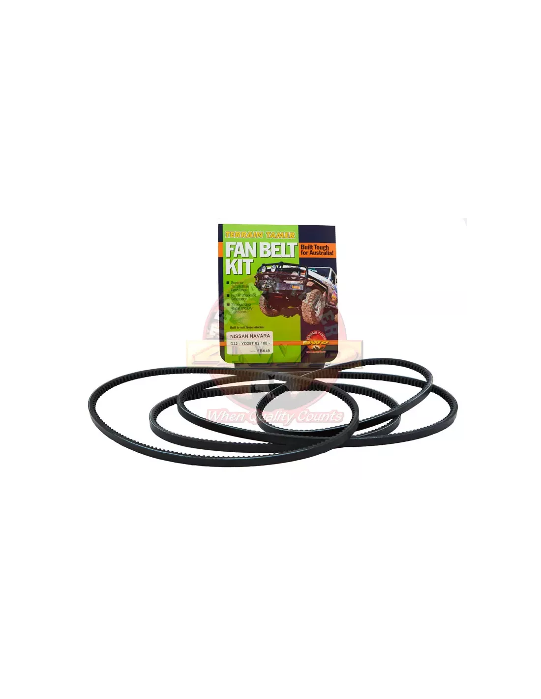 Kit courroie ventilateur direction assistée clim Navara D22