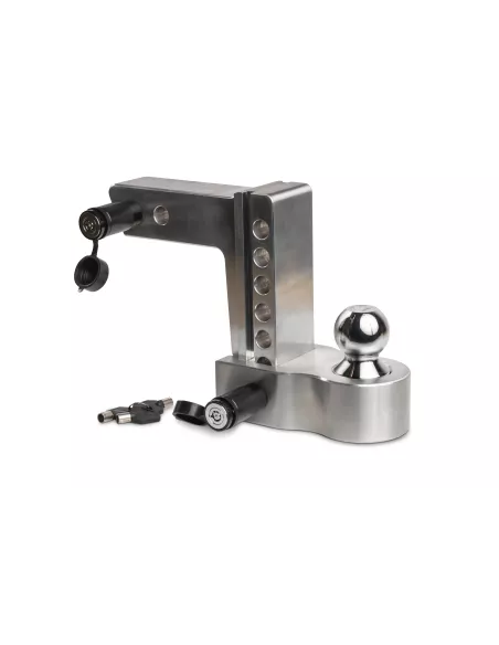 ATTELAGE CARRE US ALUMINIUM - AJUSTABLE 10" - 3600 kg