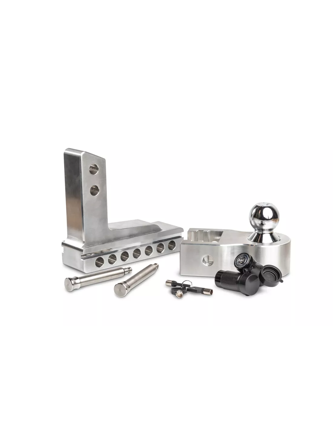 ATTELAGE CARRE US ALUMINIUM - AJUSTABLE 10" - 3600 kg
