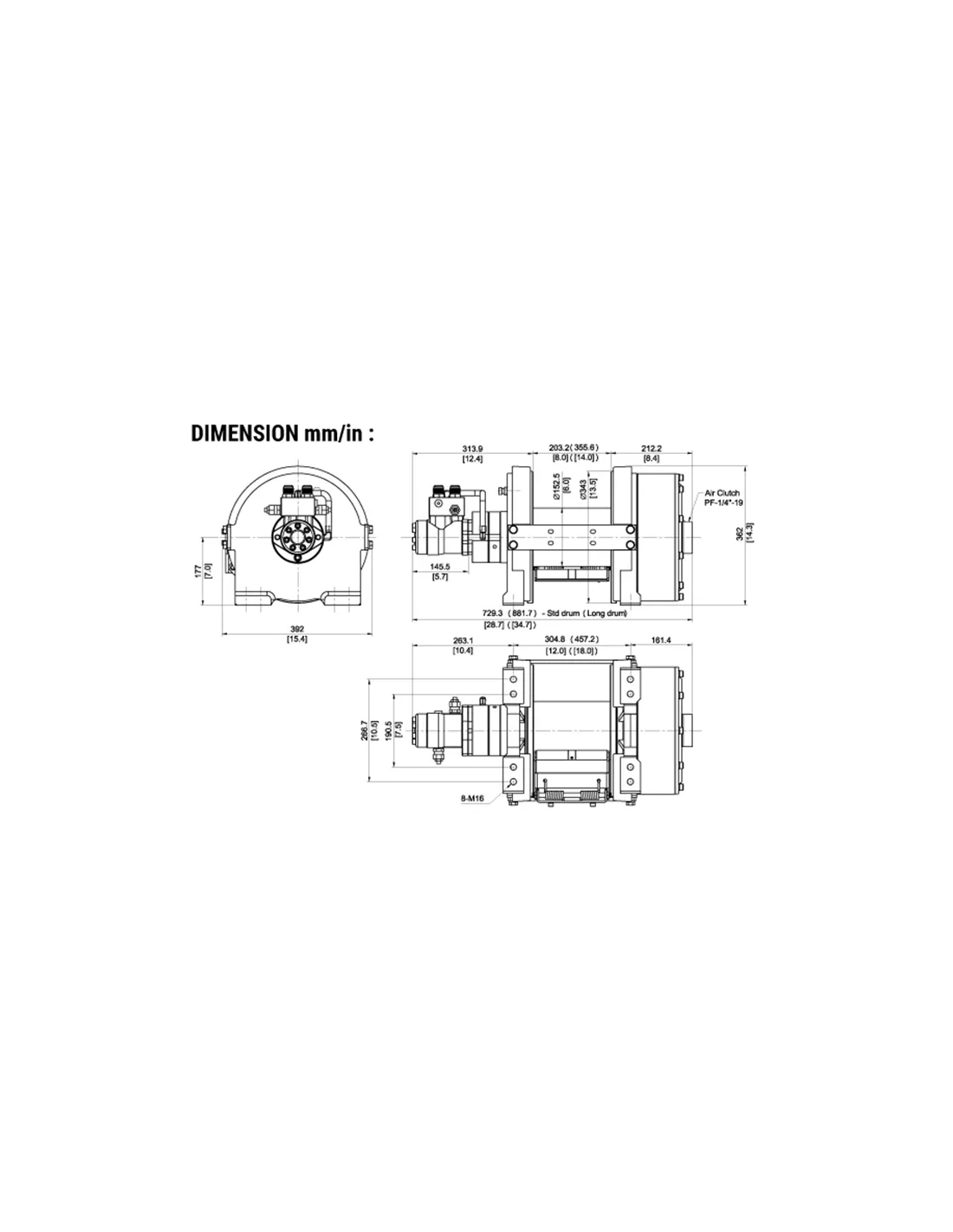 TREUIL COME UP HYDRAULIQUE BISON 30 EN/LD (13600 KG)