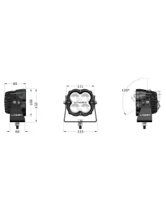 PHARE LED LAZER UTILITY-80 Gen2 NOIR - FIXATION WIDE 2