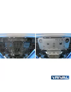 PLAQUE PROTECTION RIVAL 4MM MOTEUR+RADIA TOYOYA HILUX REVO ( 2