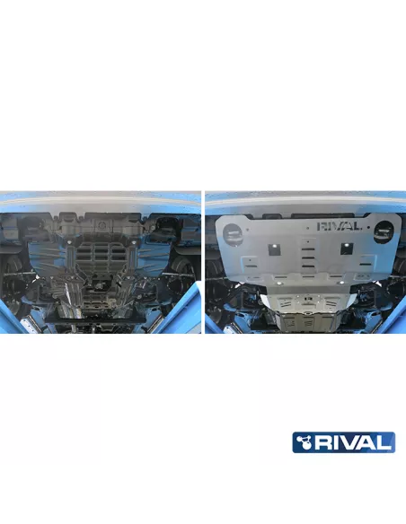 PLAQUE PROTECTION RIVAL 4MM MOTEUR+RADIA TOYOYA HILUX REVO (