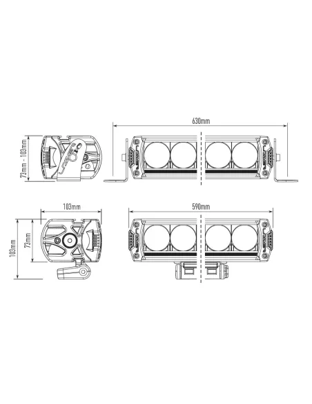 PHARE LED LAZER TRIPLE-R 12 (1250) Gen2 Smartview