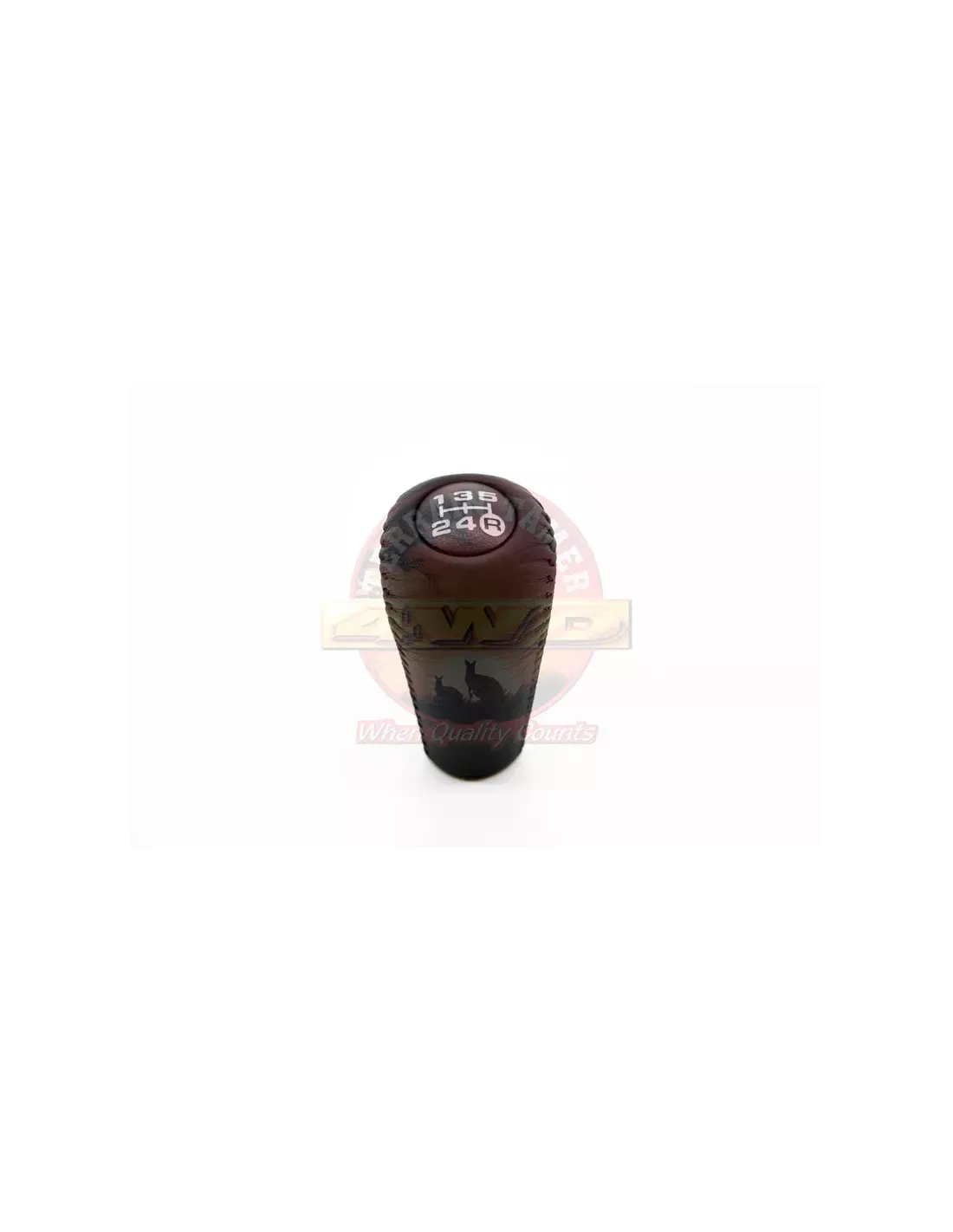 Pommeau de levier de vitesses cuir noir 5 rapports Terrain