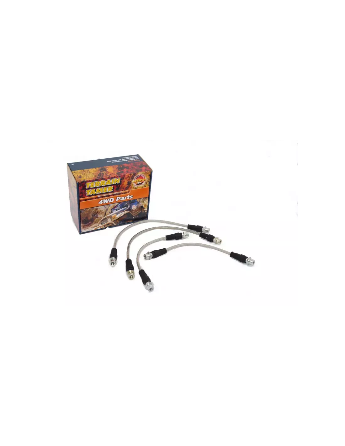 Kit Durite de Frein Tressée Compatible Suspension Rehaussée