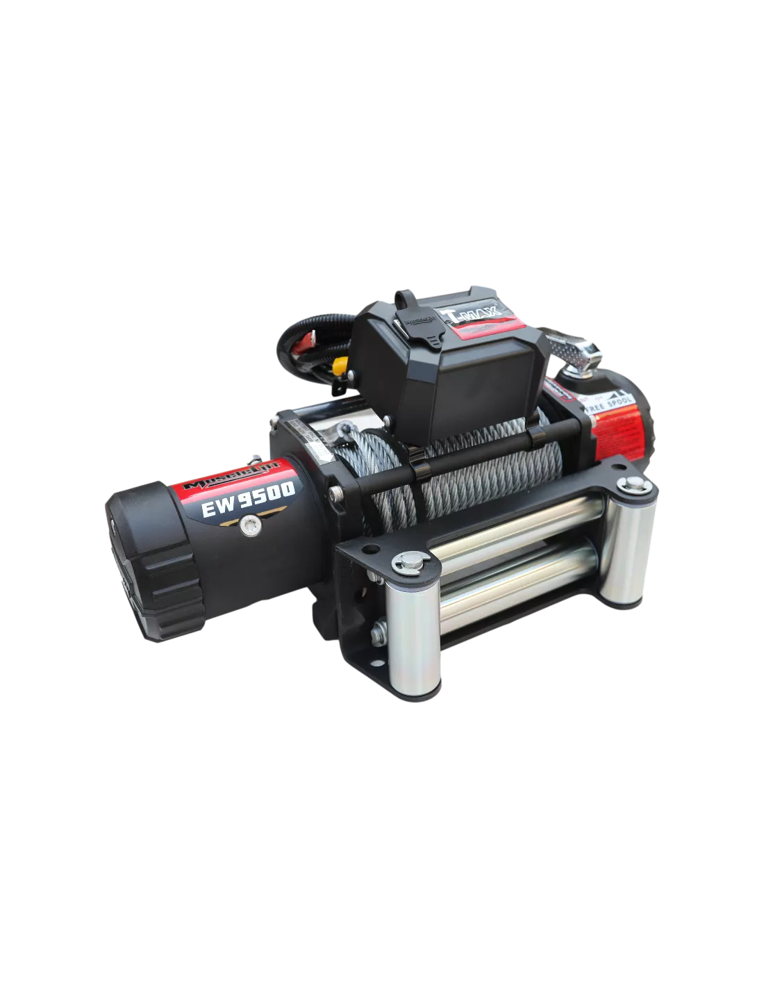 TREUIL T-MAX EW9500 MUSCLEFIT (4309KG) 12V - Câble acier