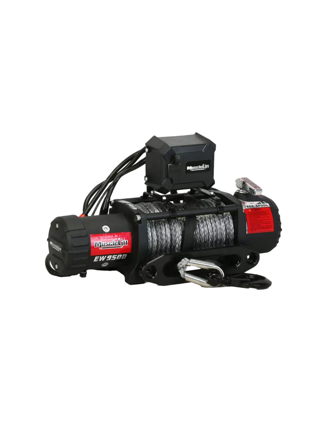 TREUIL T-MAX EW9500S MUSCLEFIT (4309KG) 12V - Corde synthéti