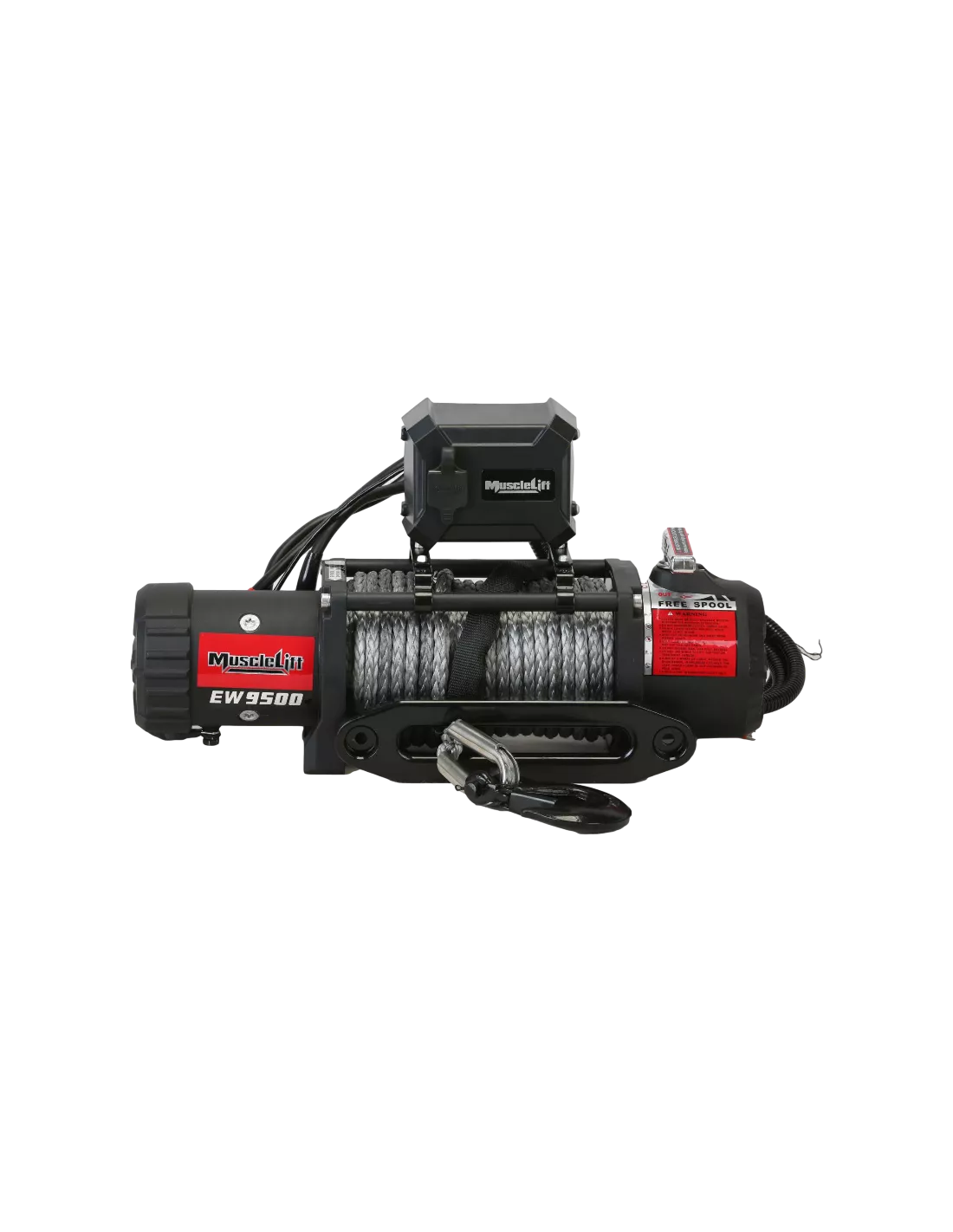TREUIL T-MAX EW9500S MUSCLEFIT (4309KG) 12V - Corde synthéti