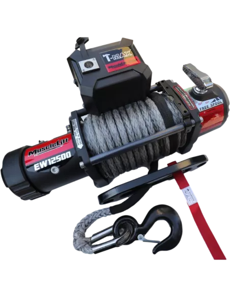TREUIL T-MAX EW12500S MUSCLEFIT (5670KG) 12V - Corde synthét
