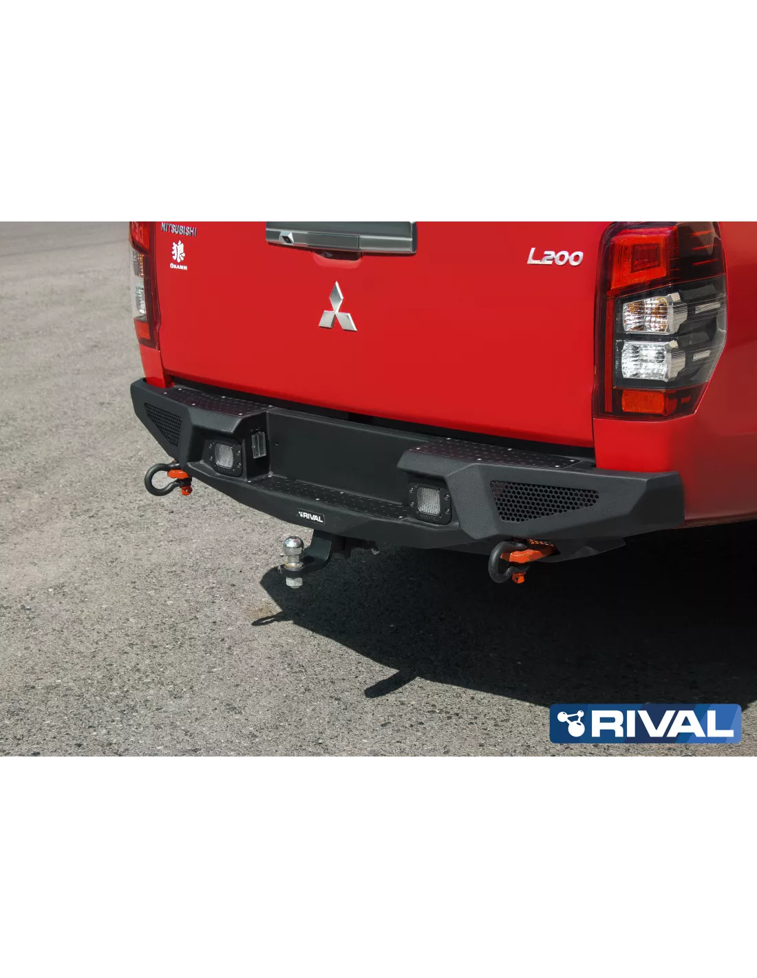 BUMPER REAR RIVAL MITSUBISHI L200 2019+ (USAGE COMPETITION)