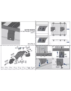 SUPPORT MONTAGE GOUTIERE JEEP WRANGLER JL
