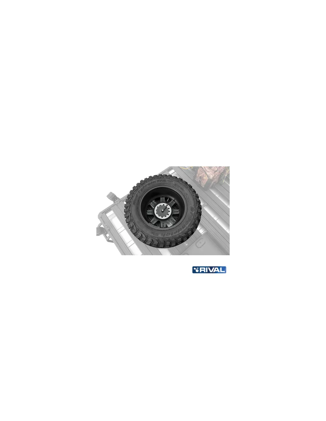 SUPPORT PORTE ROUE DE SECOURS POUR GALERIE MODULABLE RIVAL