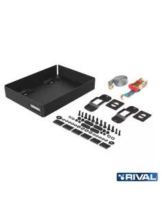 SUPPORT PORTE JERRYCAN DOUBLE POUR GALERIE MODULABLE RIVAL