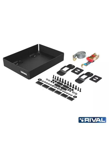 SUPPORT PORTE JERRYCAN DOUBLE POUR GALERIE MODULABLE RIVAL