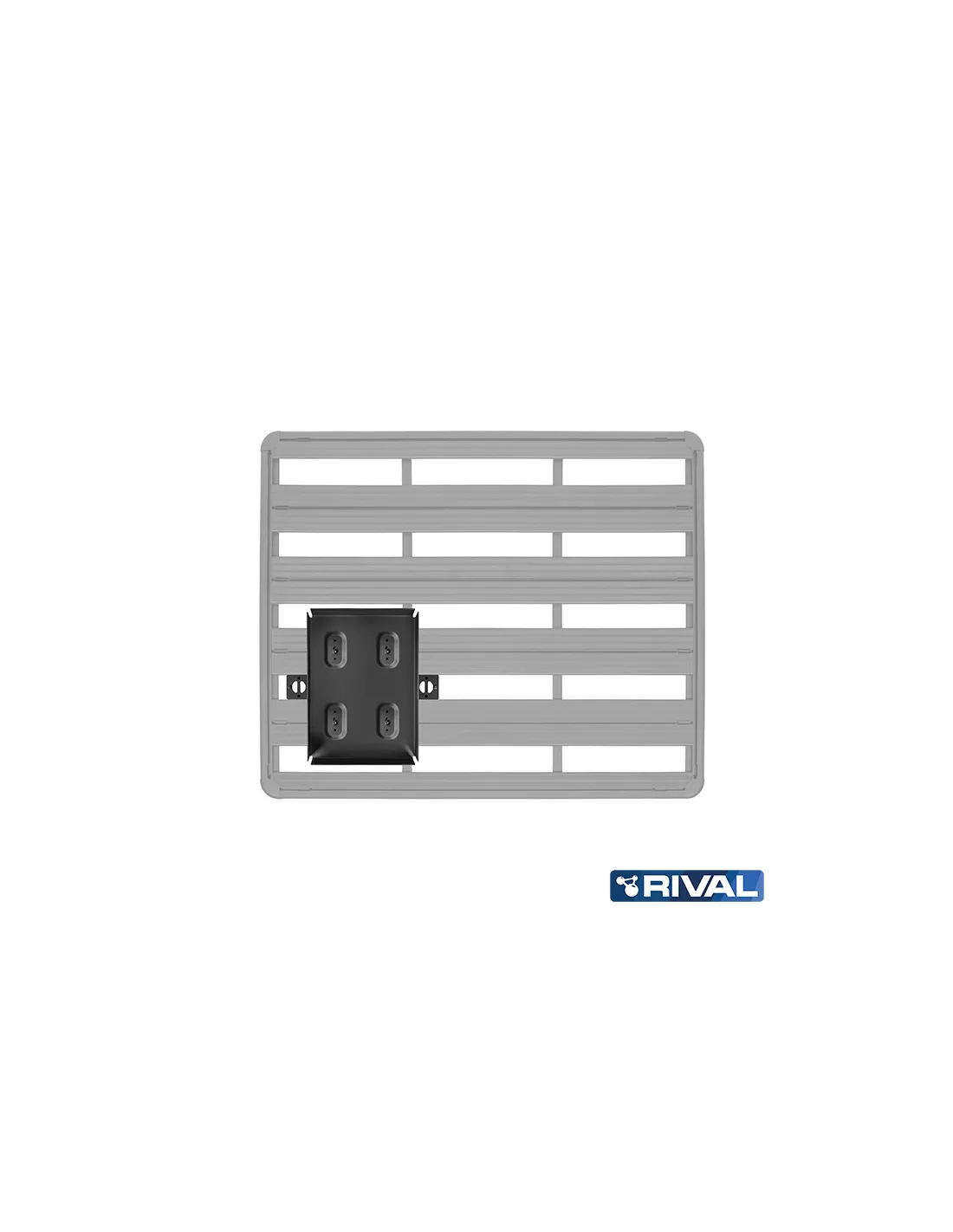 SUPPORT PORTE JERRYCAN DOUBLE POUR GALERIE MODULABLE RIVAL