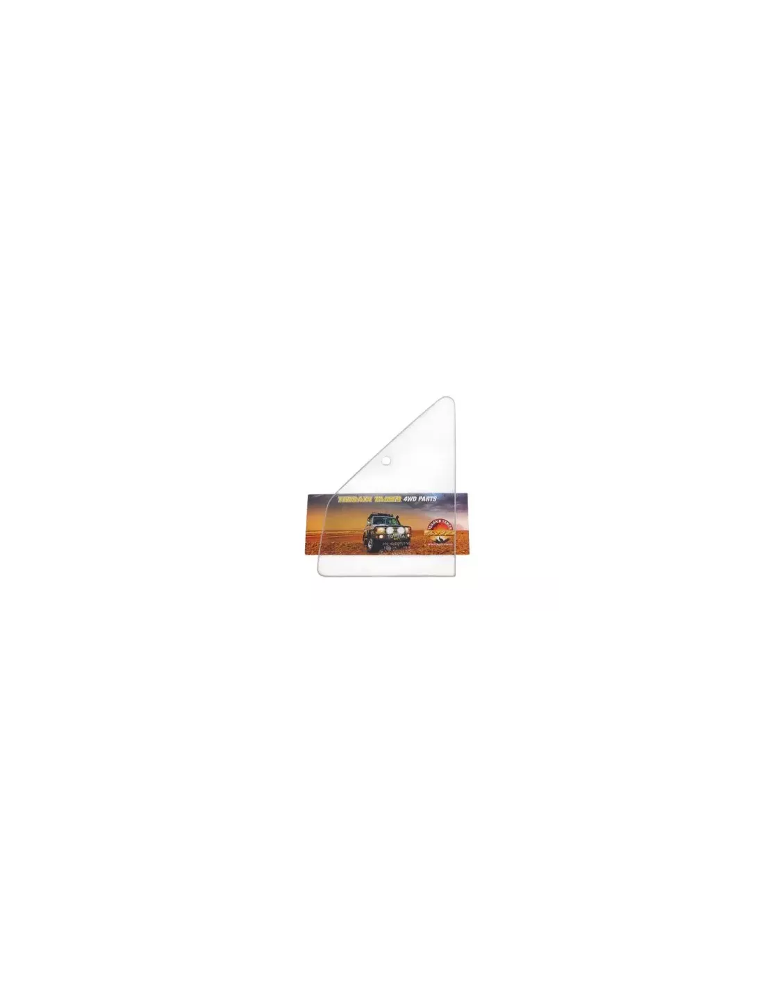 Vitre d'aération gauche bleue épaisseur 4 mm Terrain Tamer