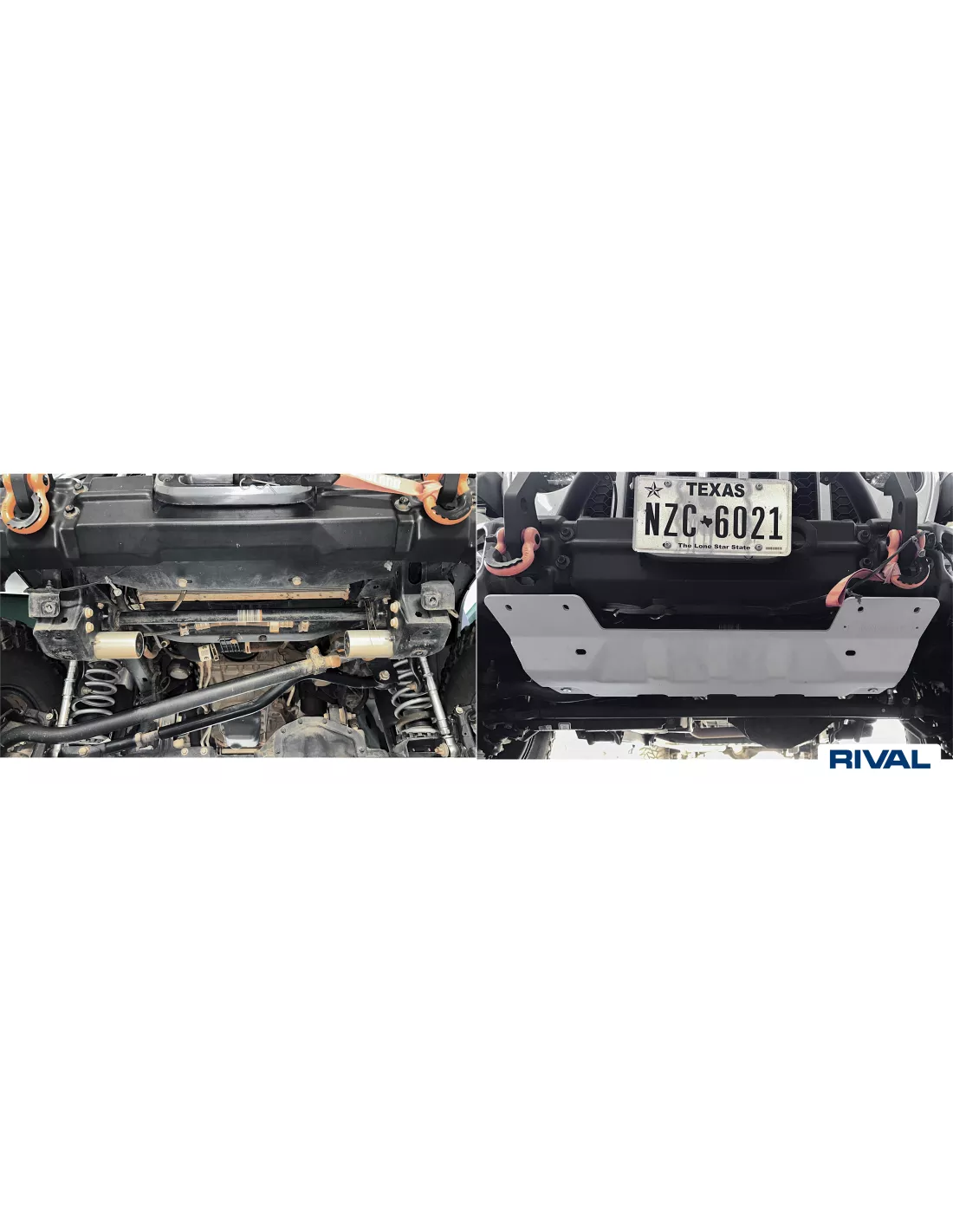 PLAQUE PROTECTION RIVAL BARRE DIRECTION JEEP JK/JL (bO21)