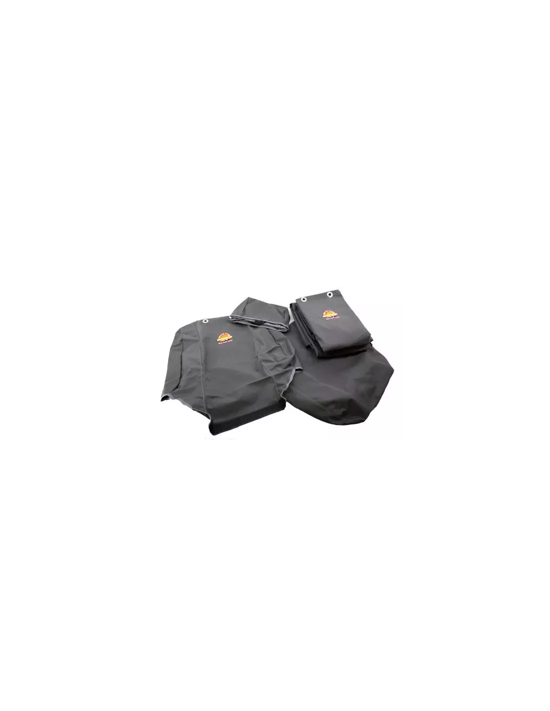 Kit housses de sièges toile grise 2 sièges avant baquet +