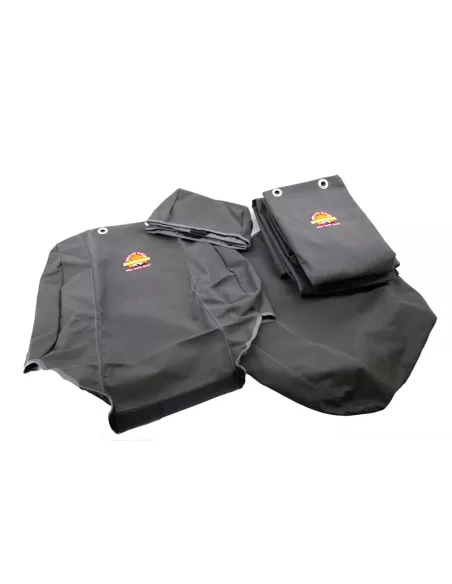 Kit housses de sièges toile grise 2 sièges avant baquet +