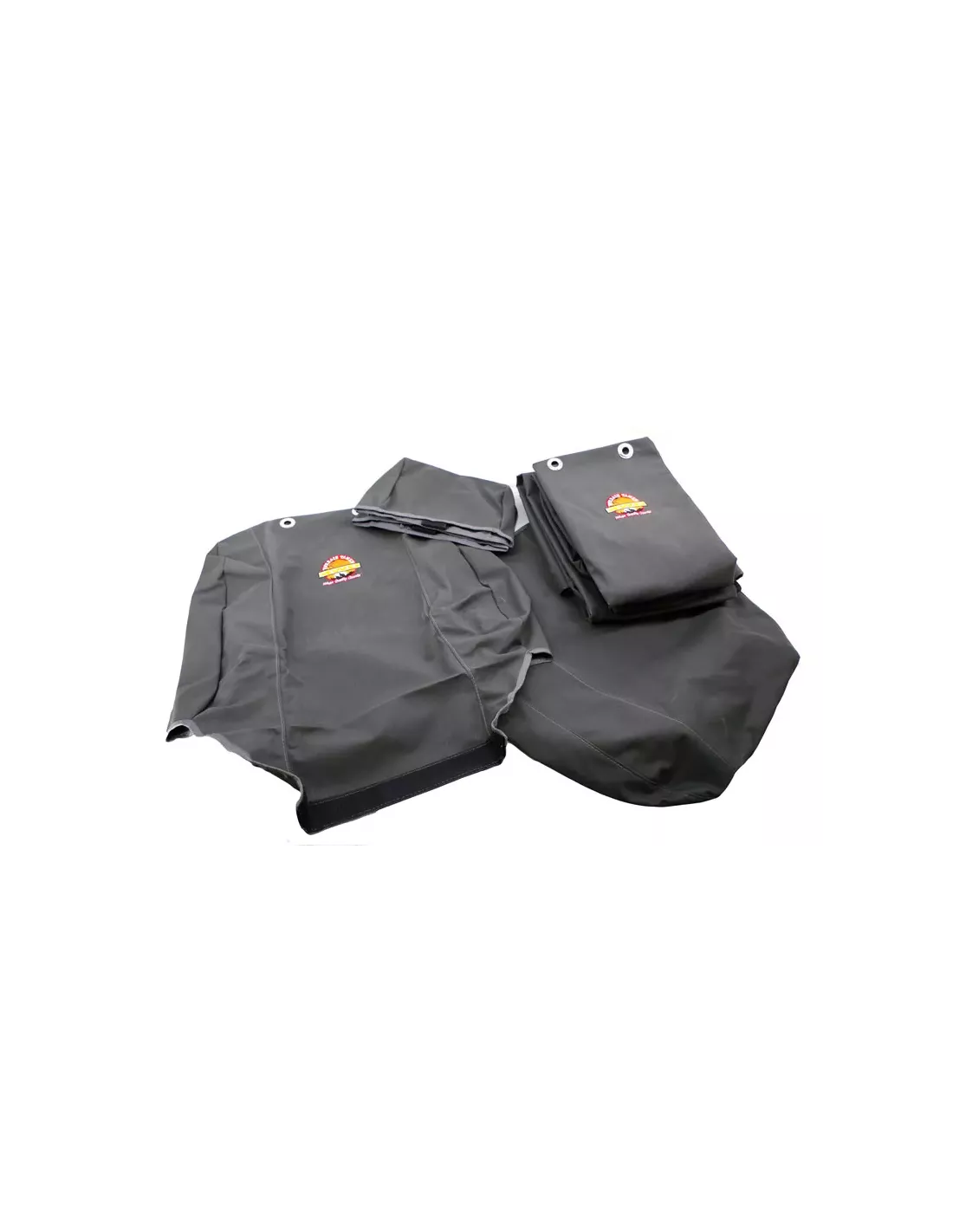 Kit housses de sièges toile grise 2 sièges avant baquet +