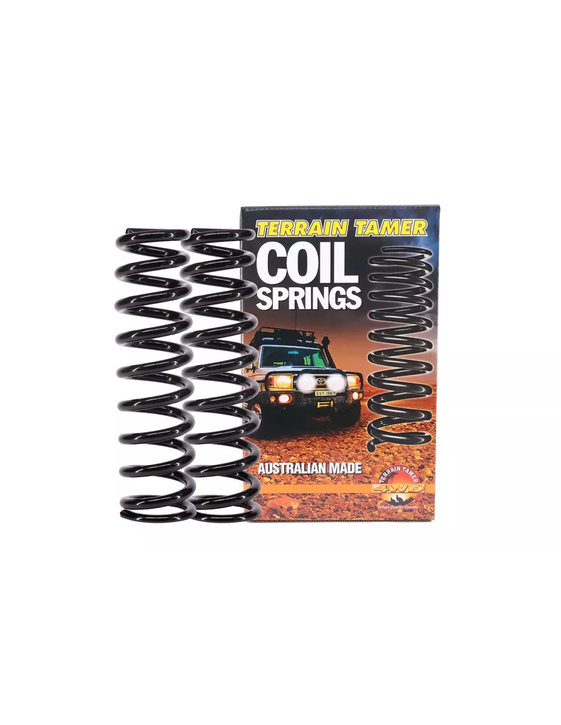 Ressorts hélicoïdaux avant rehaussés 40mm 50 à 100kg avec