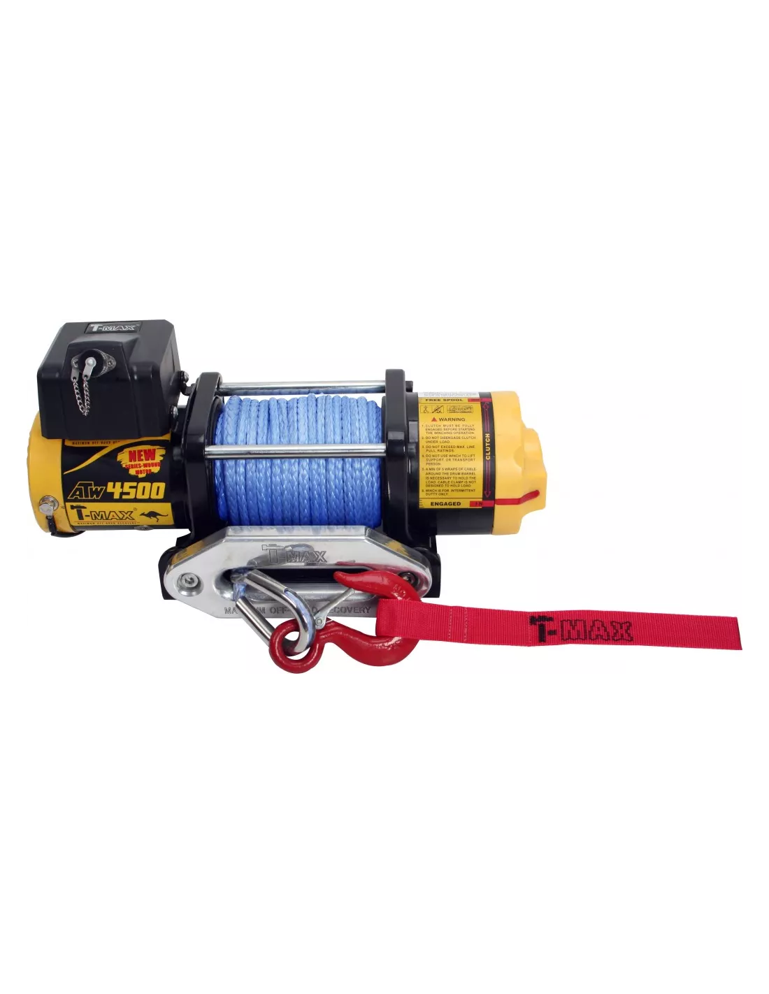 TREUIL T-MAX ATW 4500 PRO SERIES (2040KG) 12V - Corde synthé